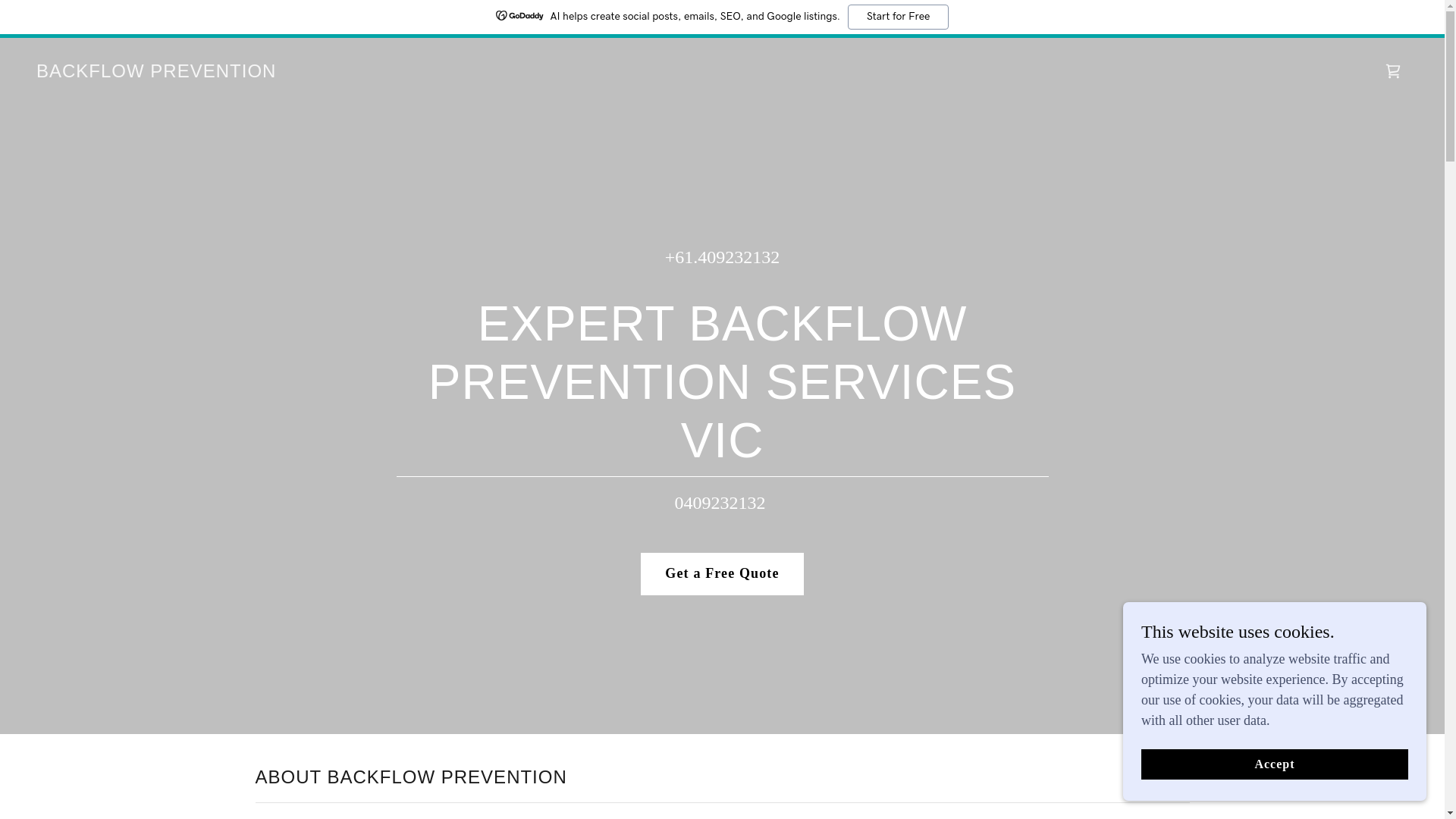 website screenshot of https://backflowplumber.info/