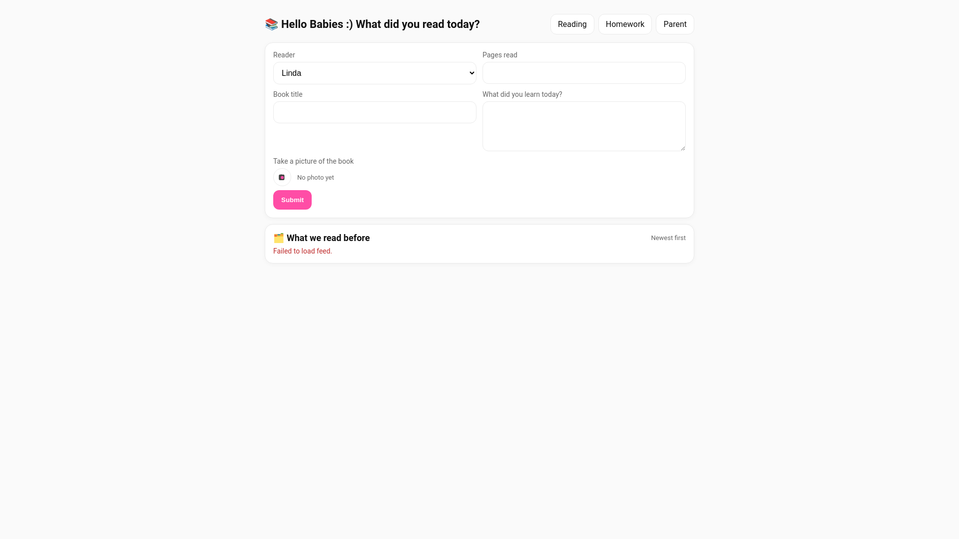 website screenshot of https://areadingadventure.pages.dev/