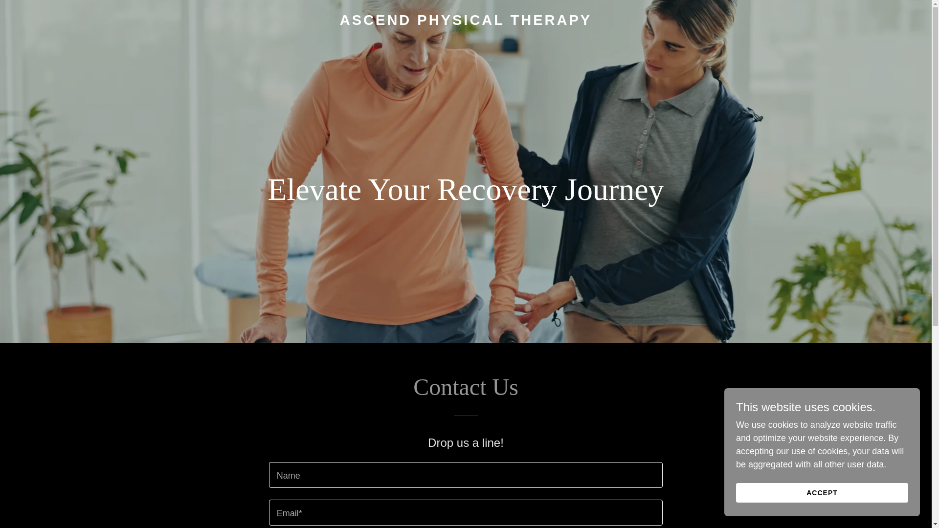 website screenshot of https://ascendphysicalthetapy.com/