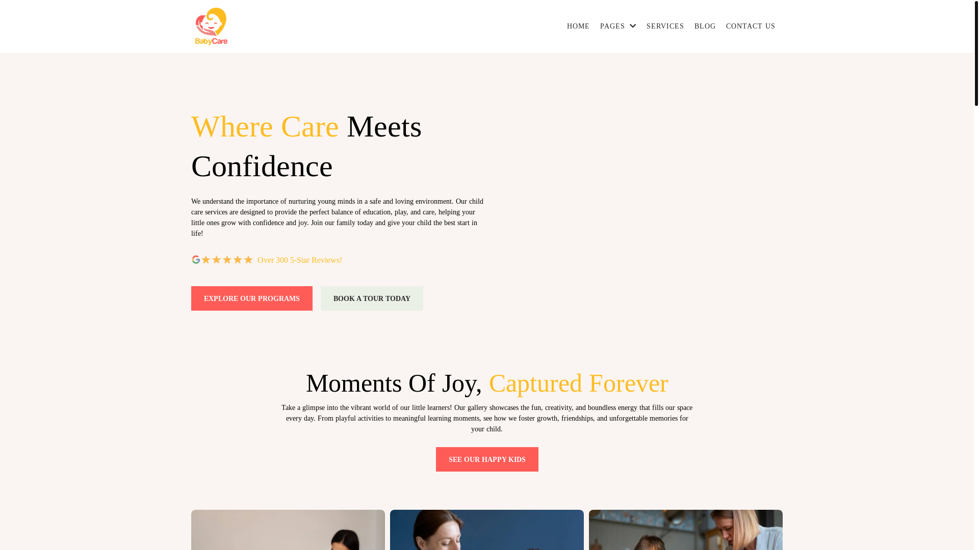 website screenshot of https://kidcarepc.com/