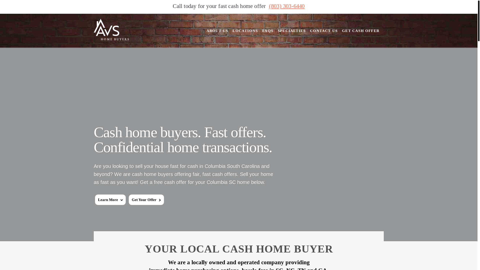 website screenshot of https://avshomebuyersaction.co/