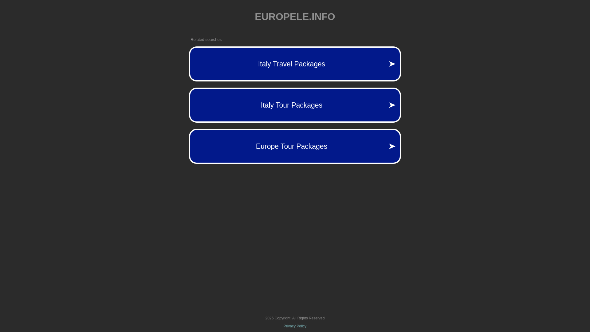 website screenshot of https://europele.info/