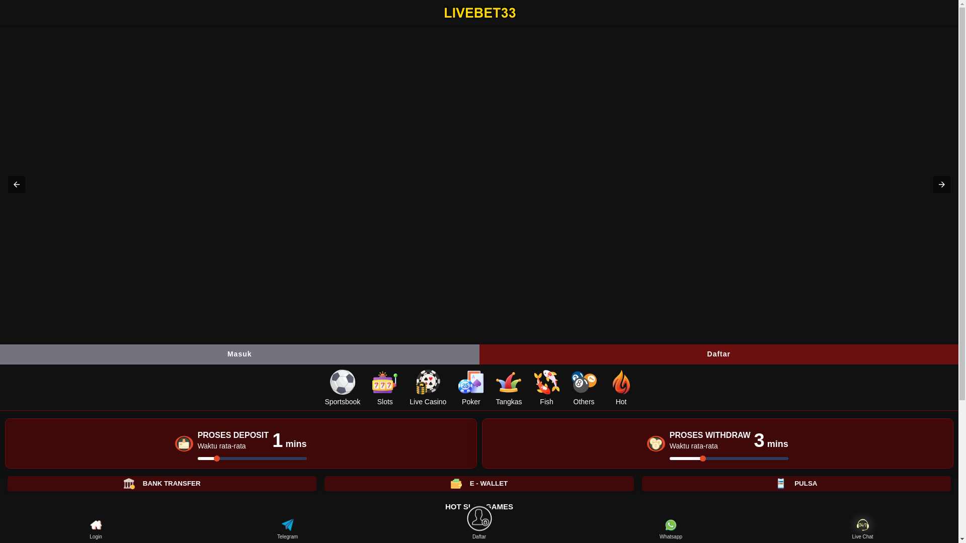website screenshot of https://livebet33.org/