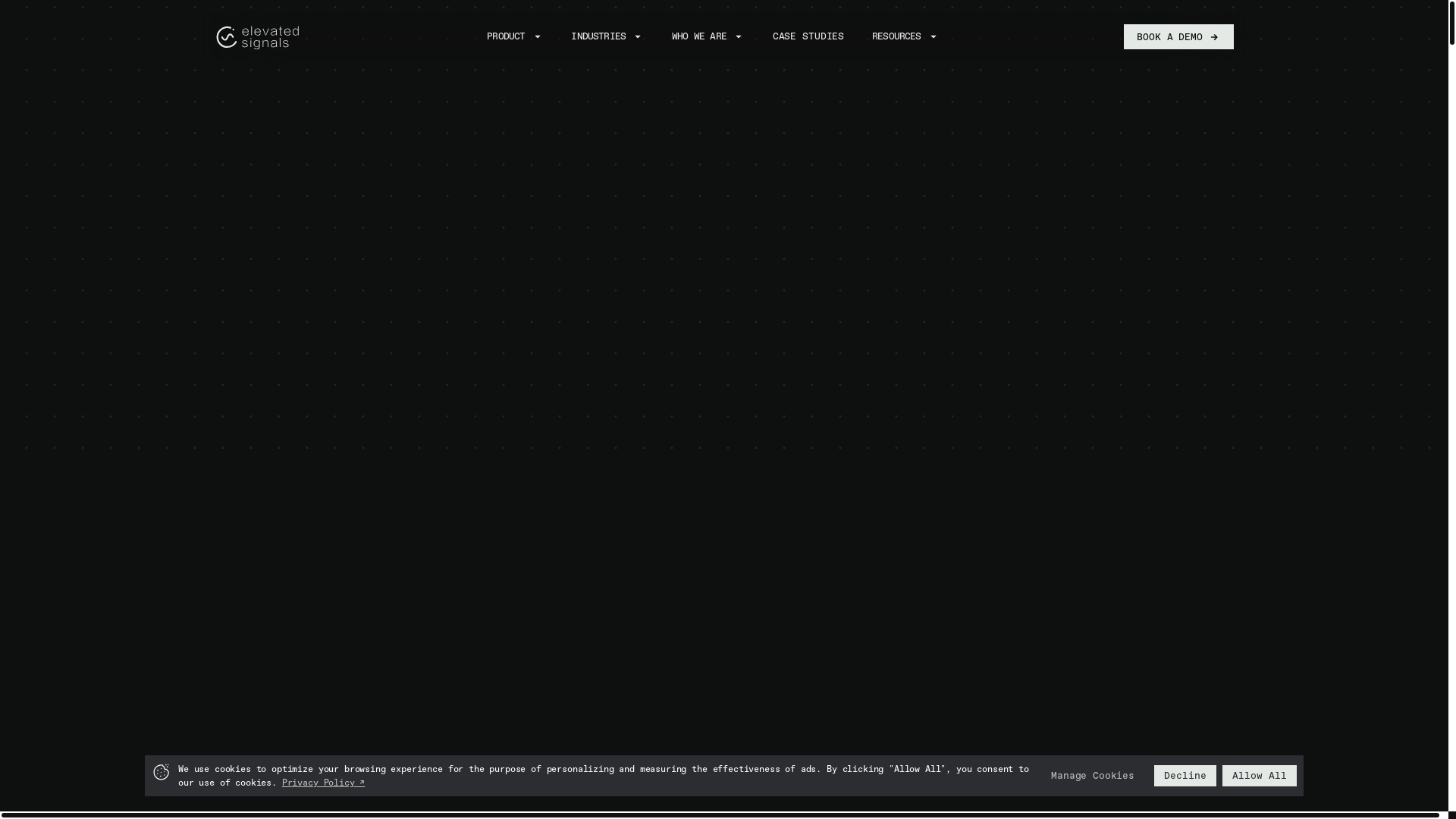 website screenshot of https://elevatedsignalsco.com/