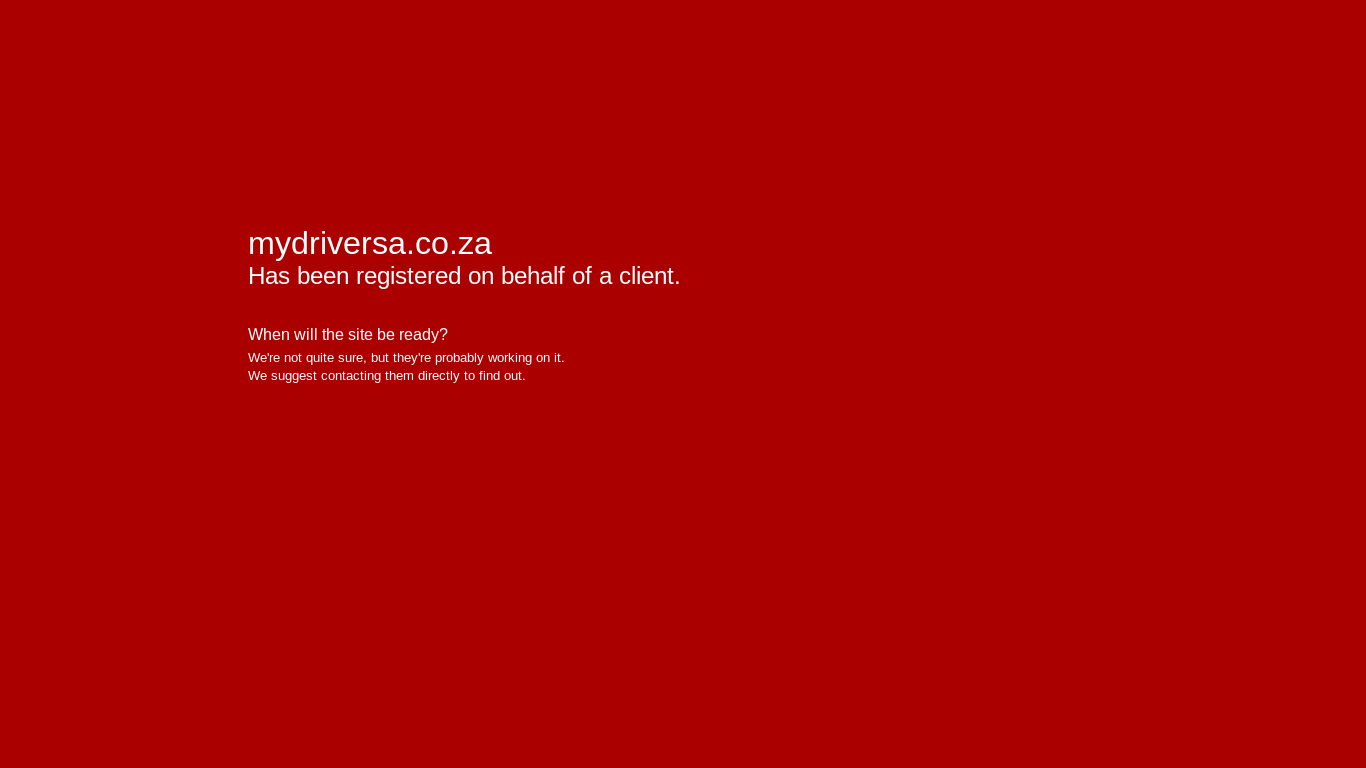 website screenshot of https://mydriversa.co.za/