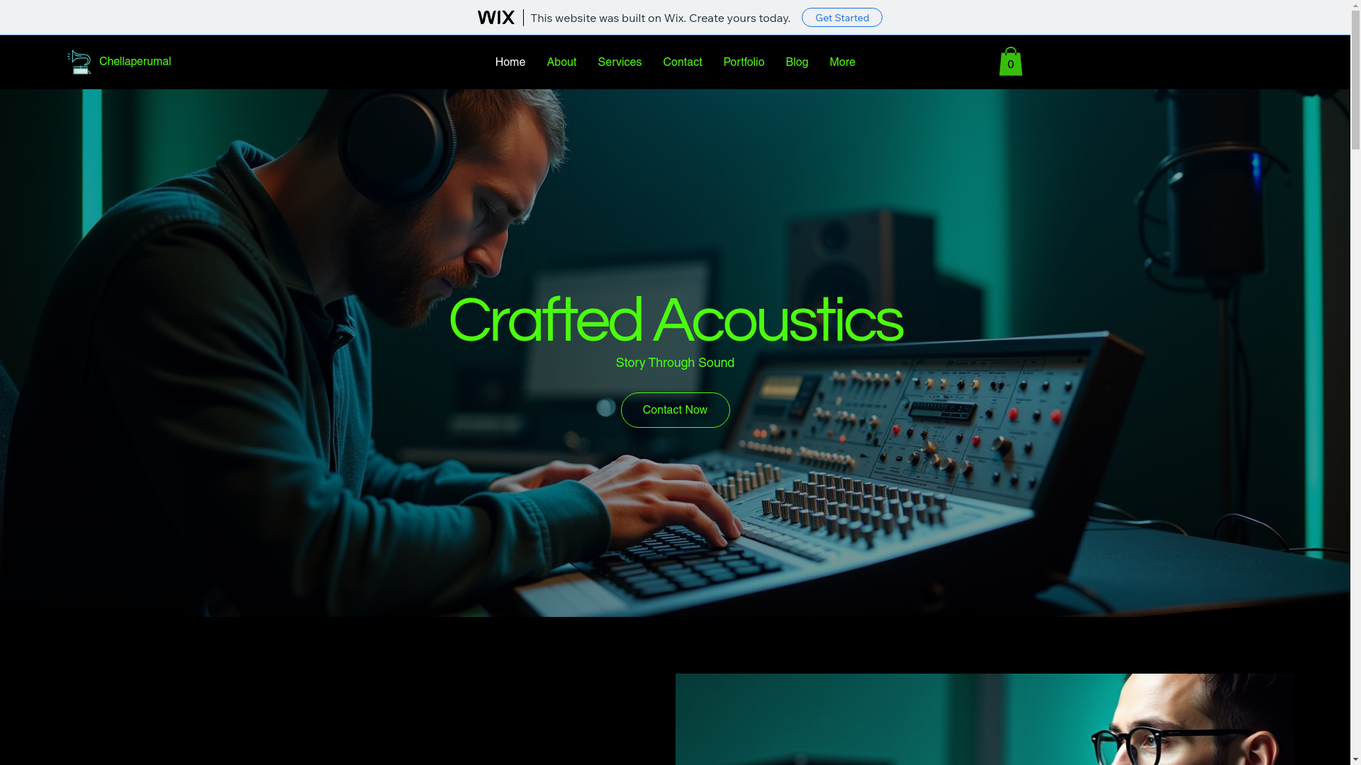 website screenshot of https://craftedacoustics.art/