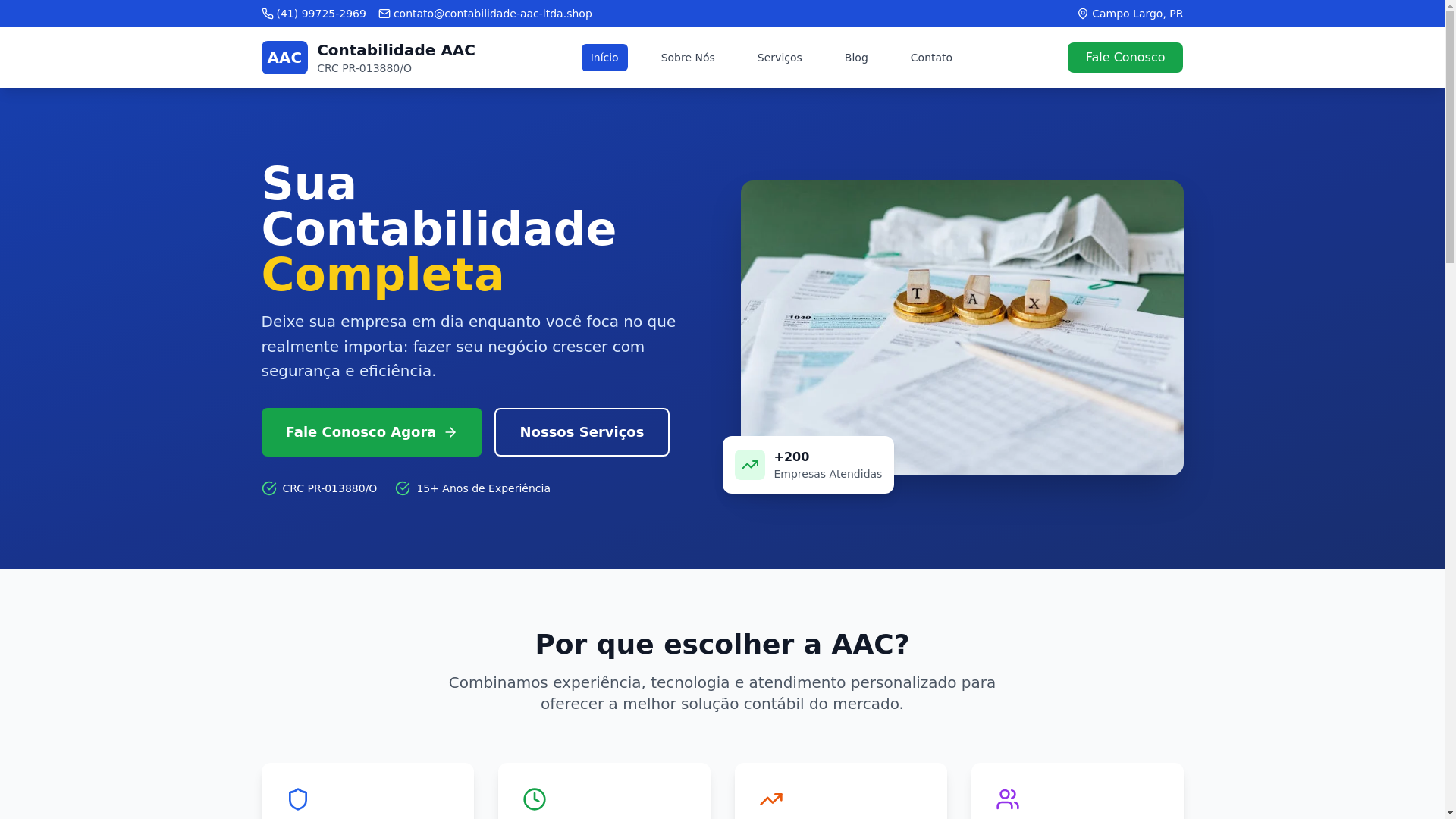 website screenshot of https://contabilidade-aac-ltda.shop/