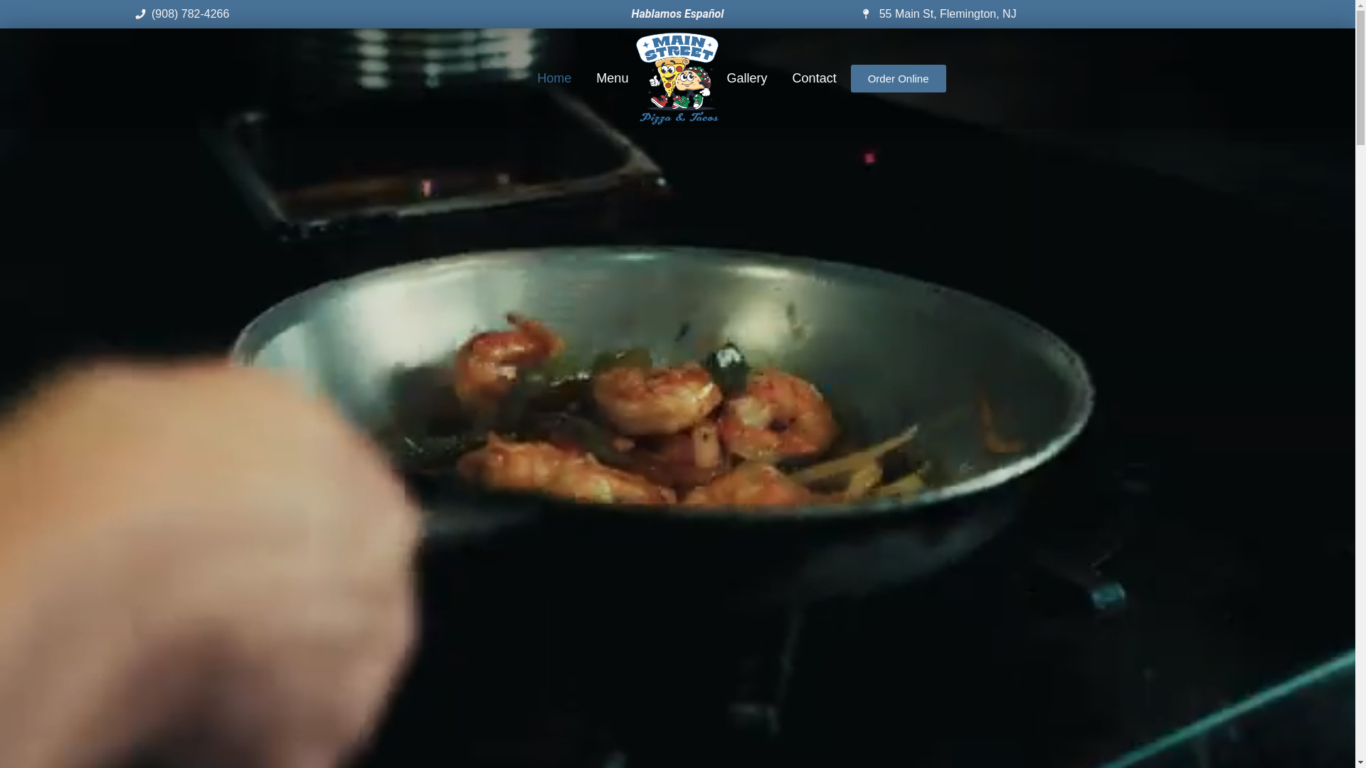 website screenshot of https://mainstreetpizzaandtacos.com/