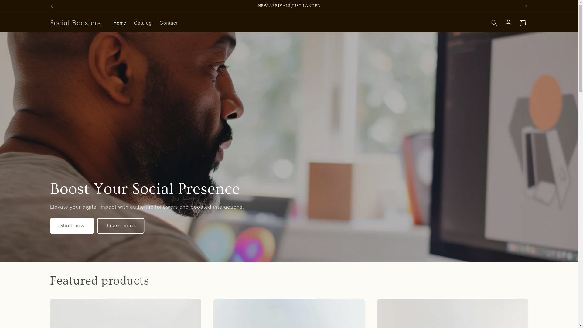 website screenshot of https://boostsocials.store/