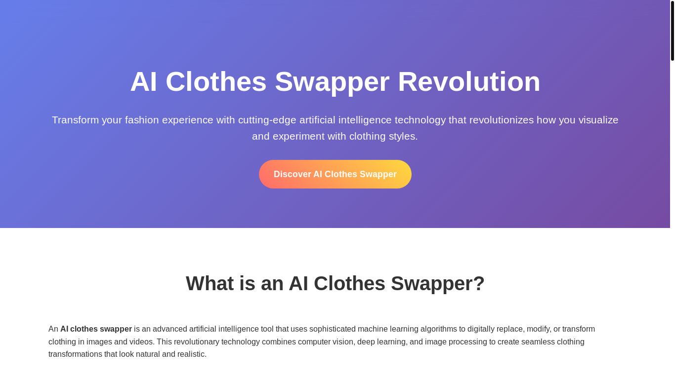 website screenshot of https://ai-clothes-site.pages.dev/