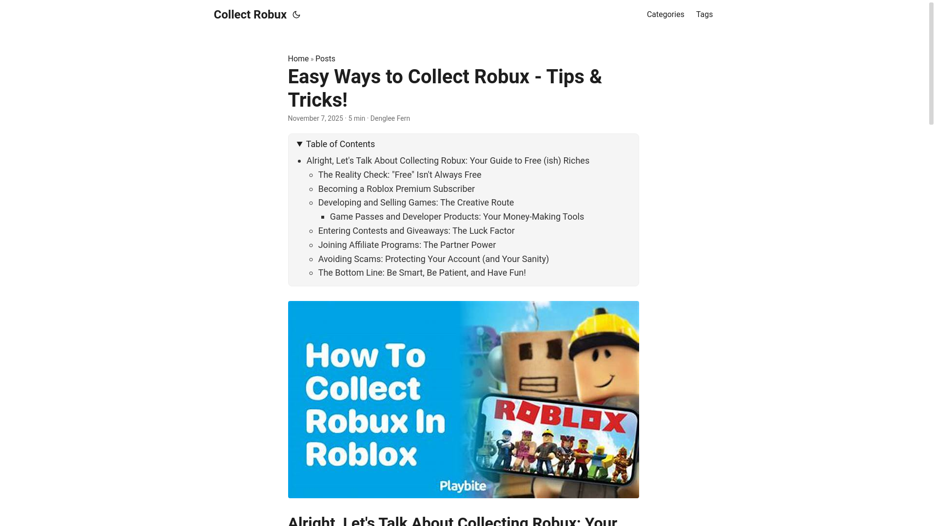 website screenshot of https://collect-robux2.pages.dev/