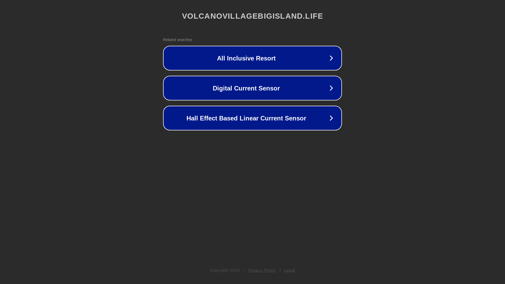website screenshot of https://volcanovillagebigisland.life/