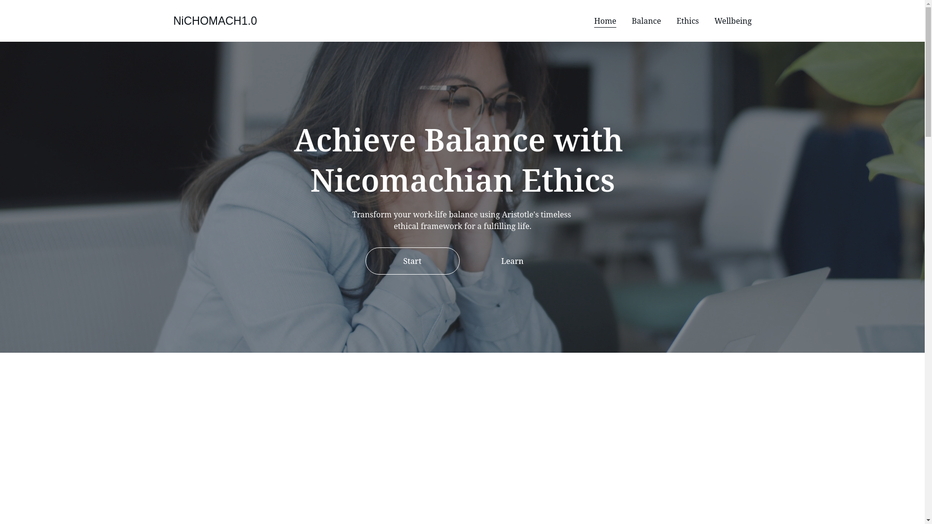 website screenshot of https://nichomach.life/