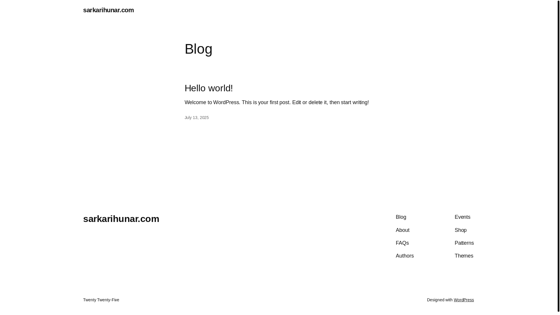 website screenshot of https://sarkarihunar.com/