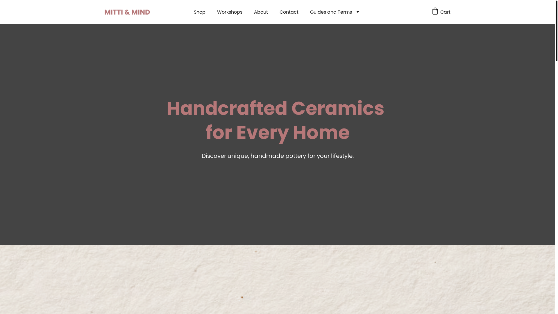 website screenshot of https://mittiandmind.com/