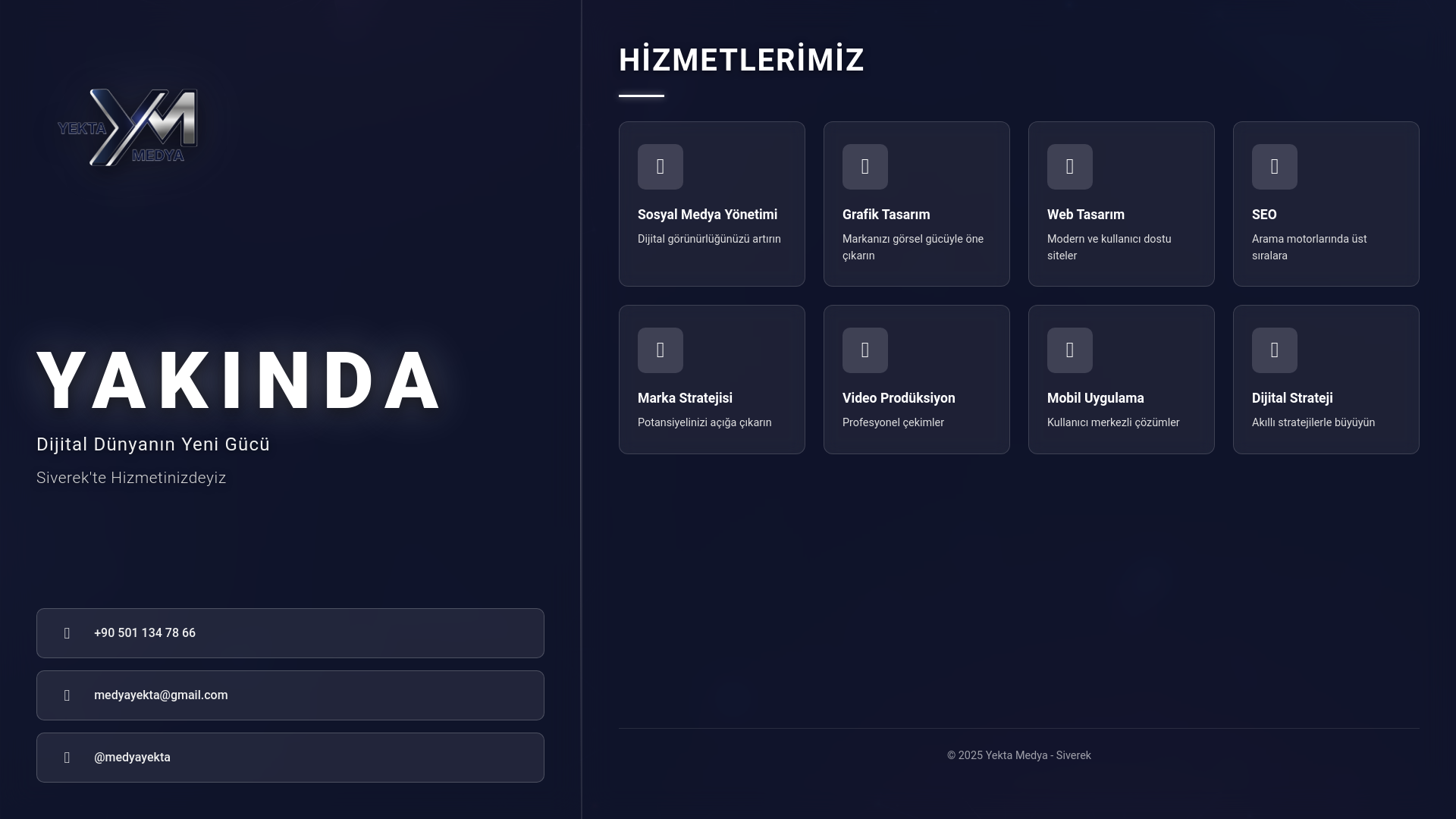 website screenshot of https://yektamedya.com/