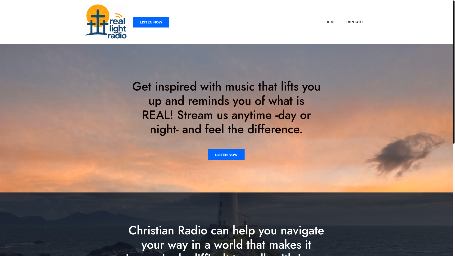 website screenshot of https://reallightradio.world/