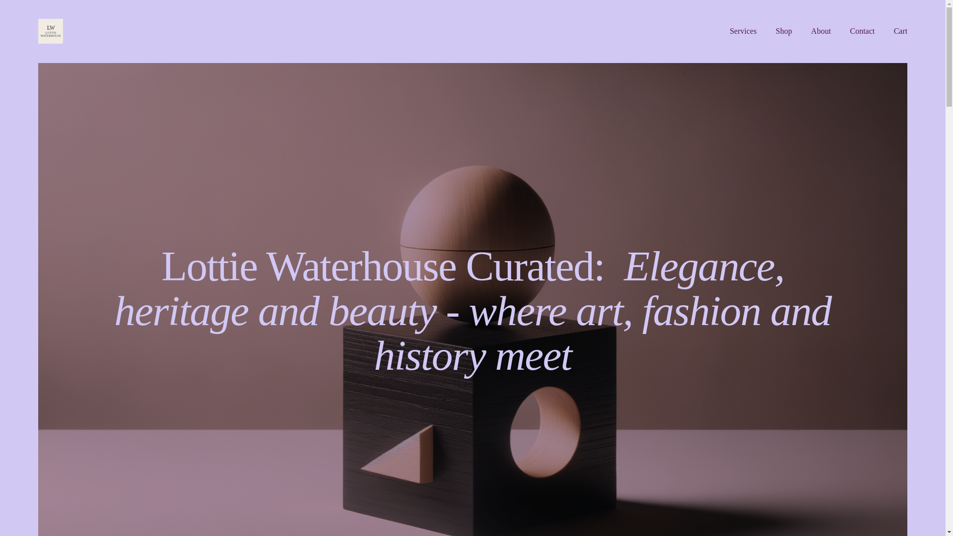 website screenshot of https://lottiewaterhousecurated.com/