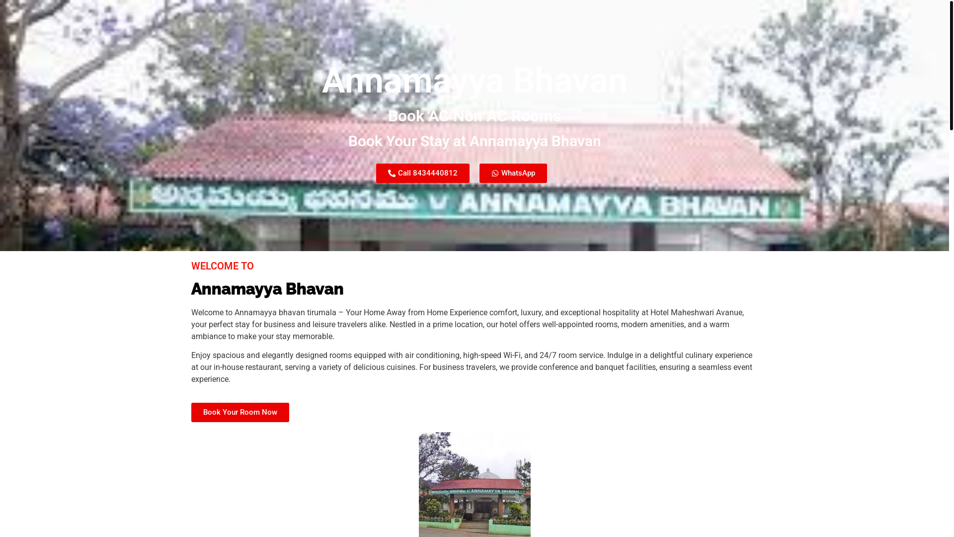 website screenshot of https://annamayyabhavan.com/