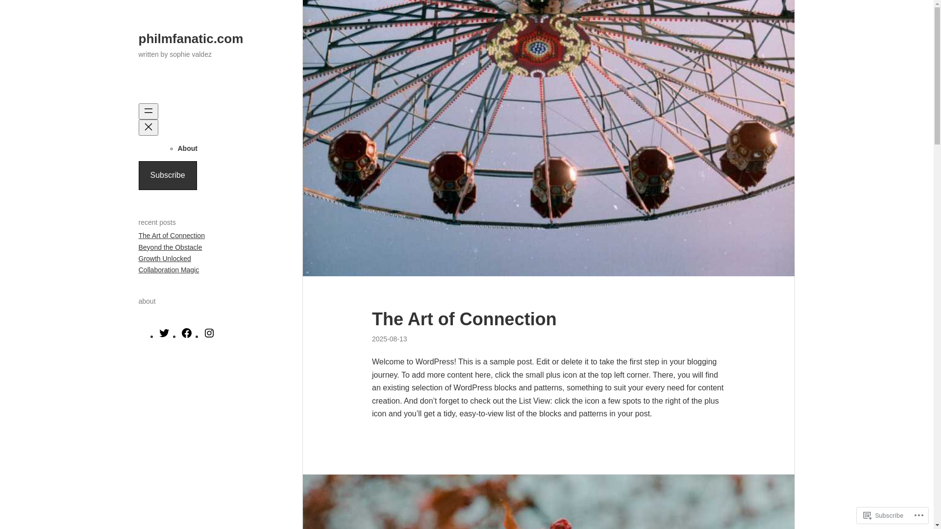 website screenshot of https://philmfanatic.blog/