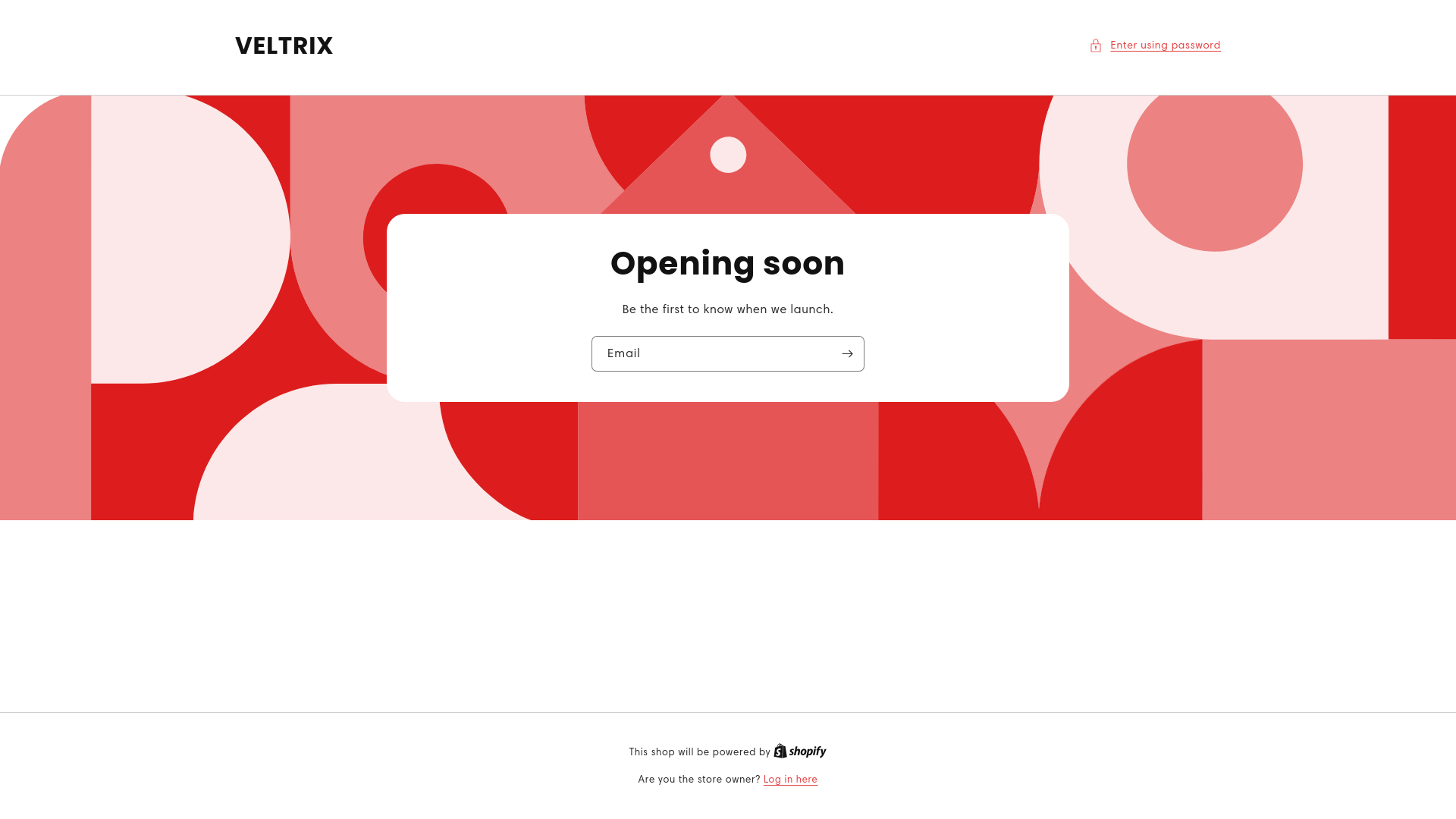 website screenshot of https://veltrixco.shop/
