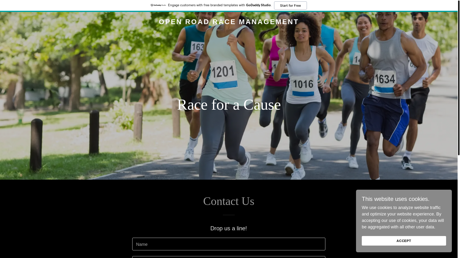 website screenshot of https://openroadracemanagement.com/