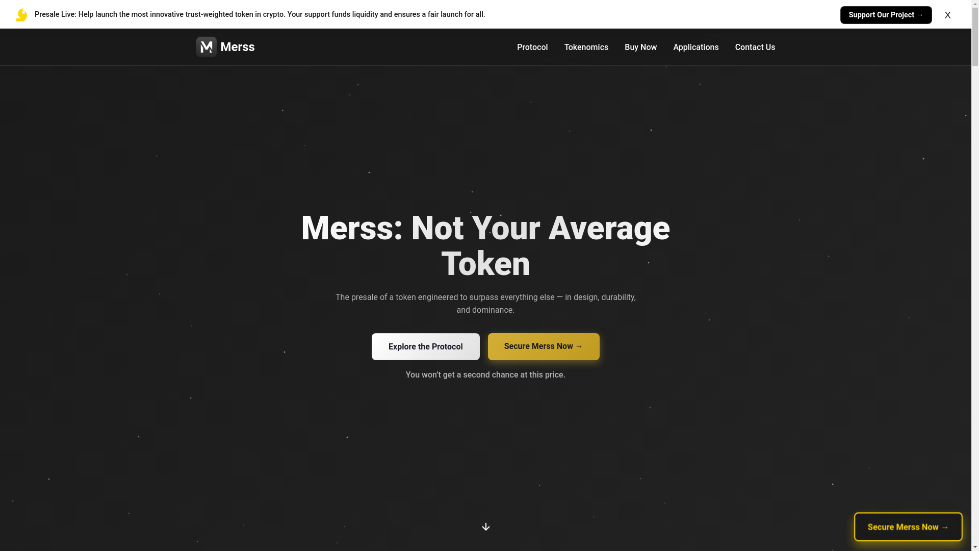 website screenshot of https://mersstoken.org/
