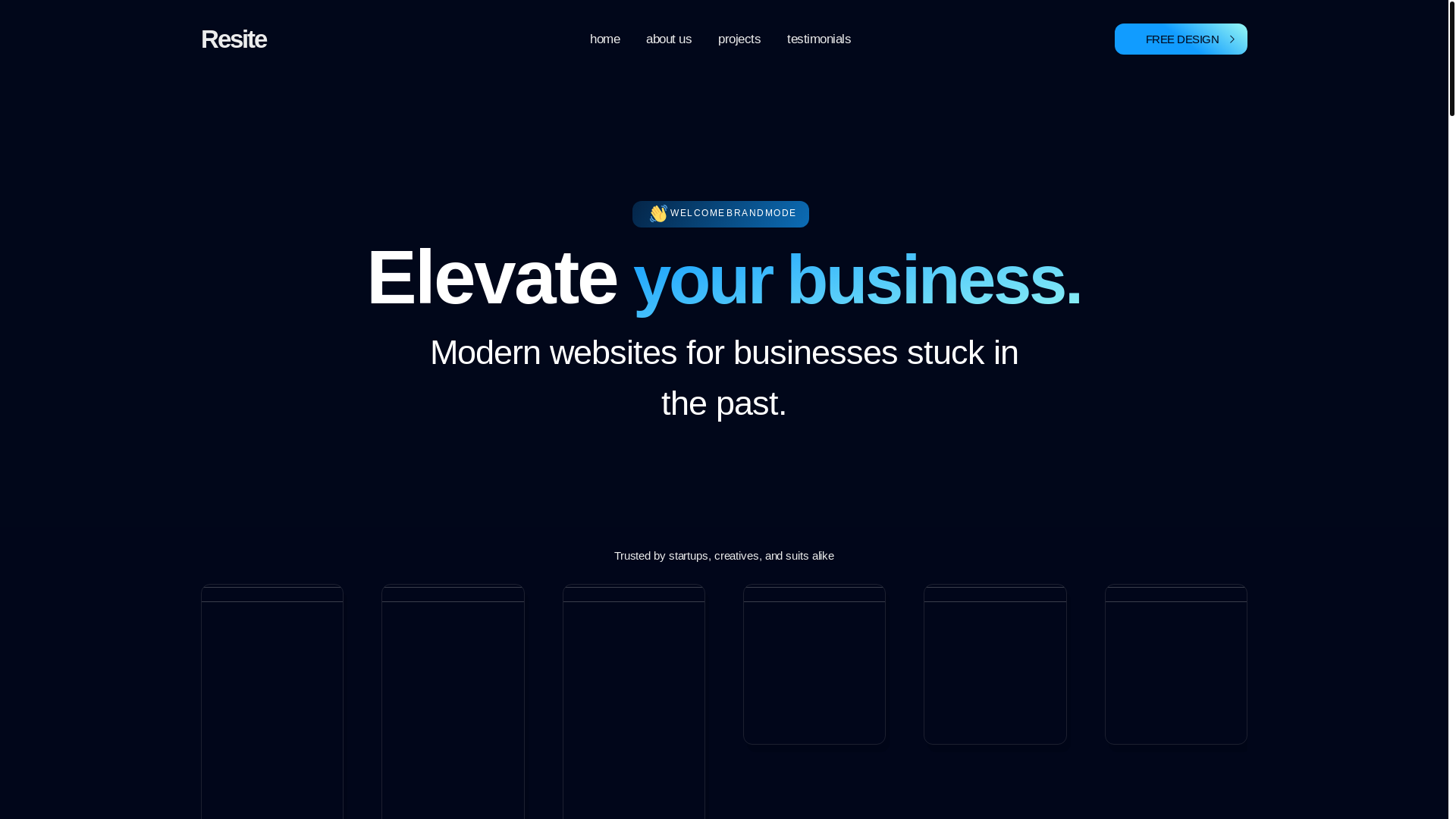 website screenshot of https://resiteagency.net/