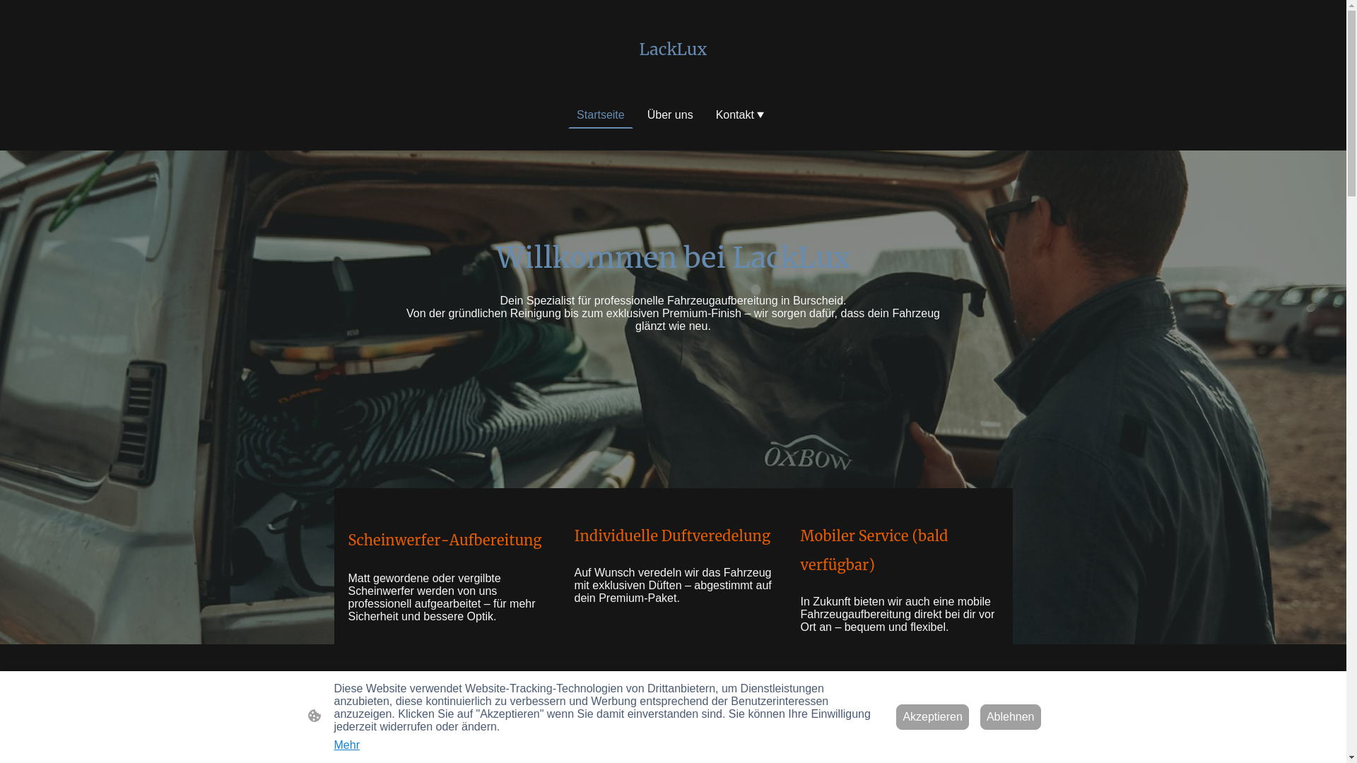 website screenshot of https://lacklux.de/
