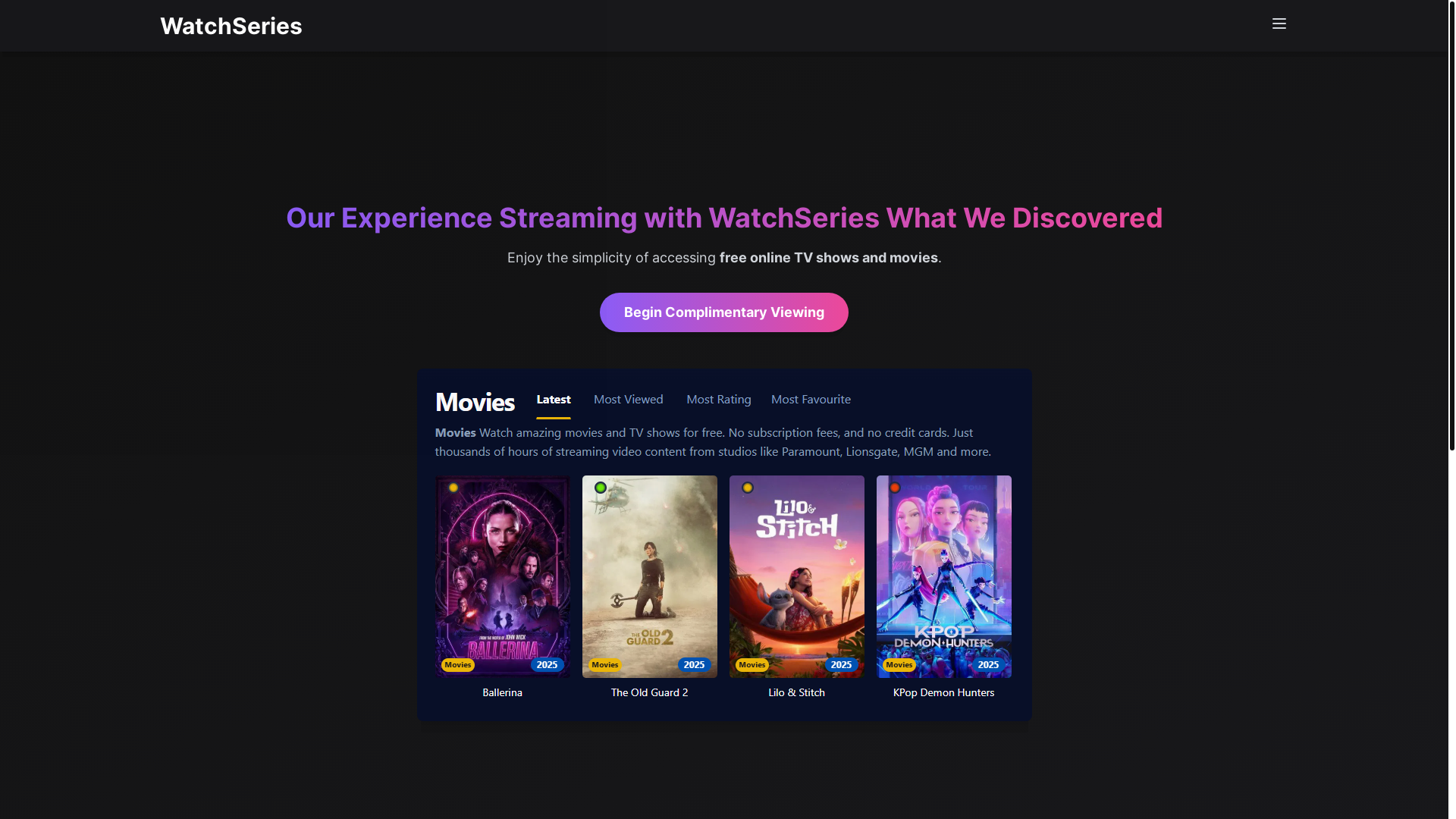 website screenshot of https://watchseries-olv8.pages.dev/