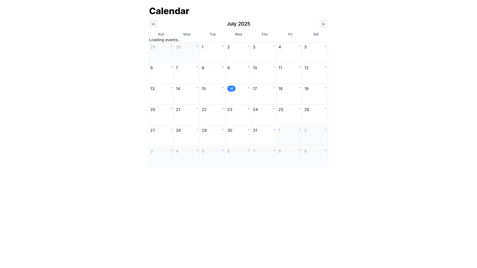 website screenshot of https://a7197b2e-calendar-app-create-frontend.pages.dev/