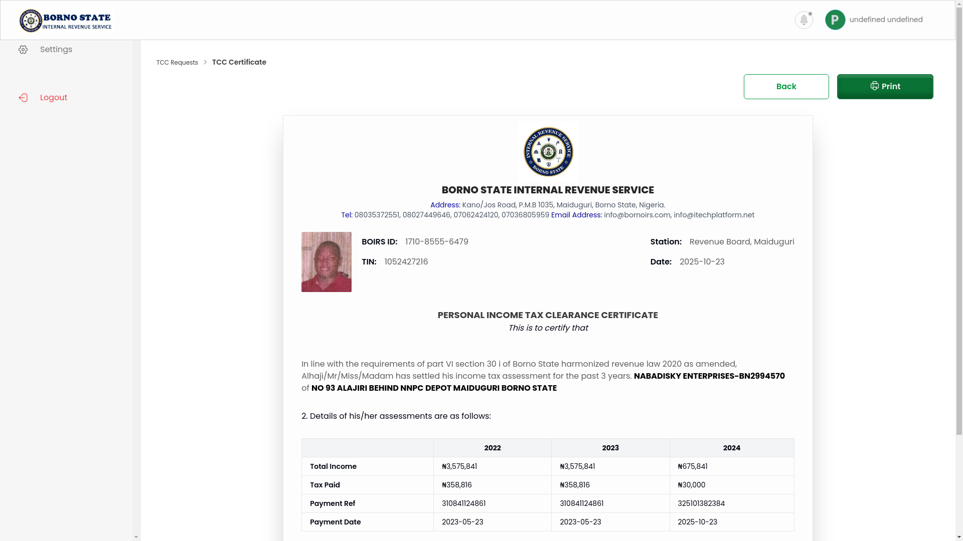 website screenshot of https://borno-fiopay-net-payer-tcc-certificate-tccld-369.pages.dev/