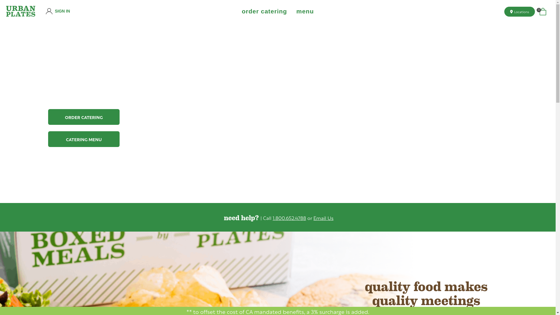 website screenshot of https://urbanplates-catering.pages.dev/