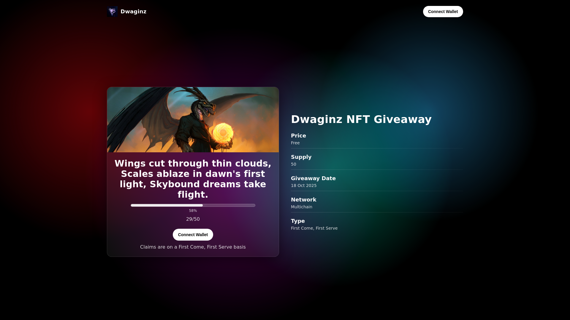 website screenshot of https://dwaginz.xyz/