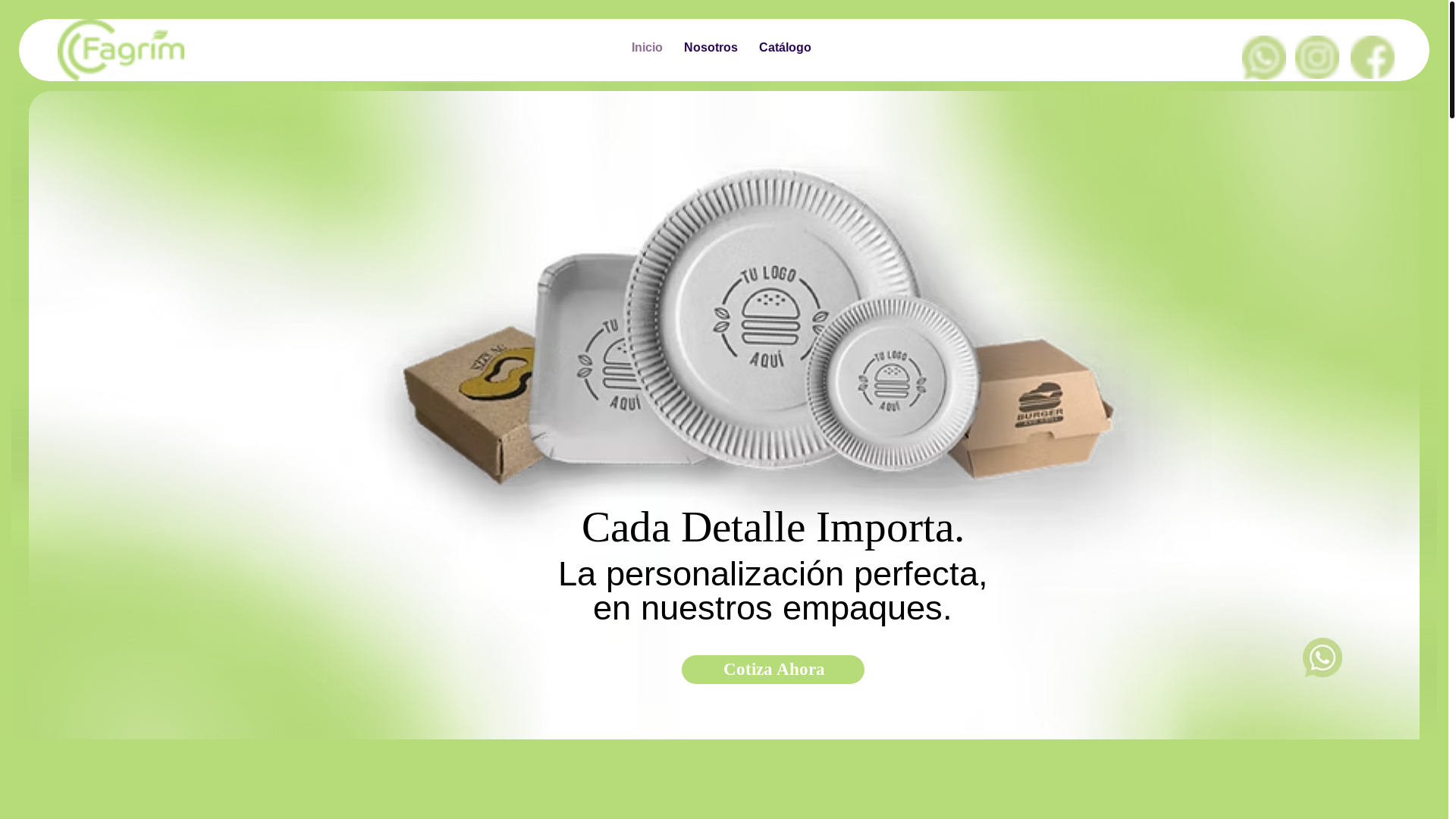 website screenshot of https://fagrimecoempaques.com/