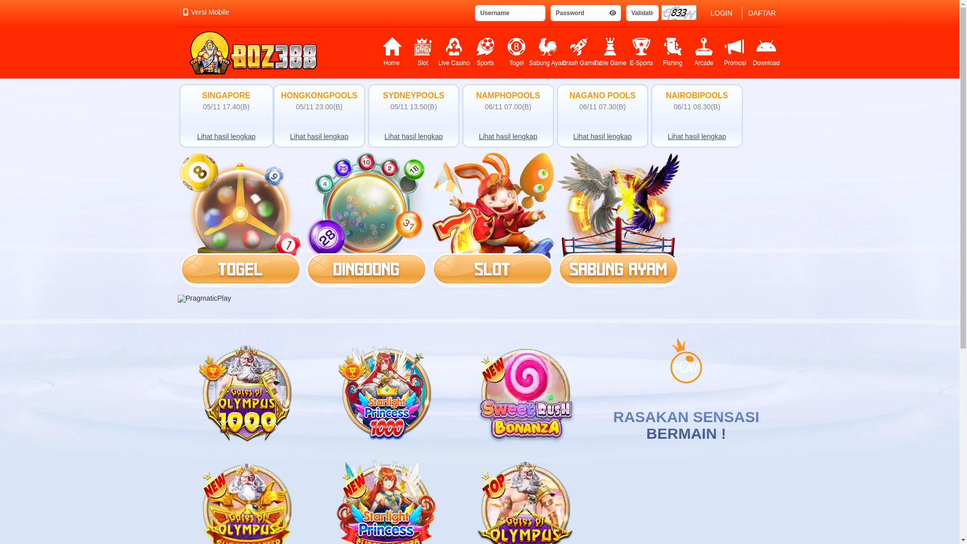 website screenshot of https://boz388cepat.com/
