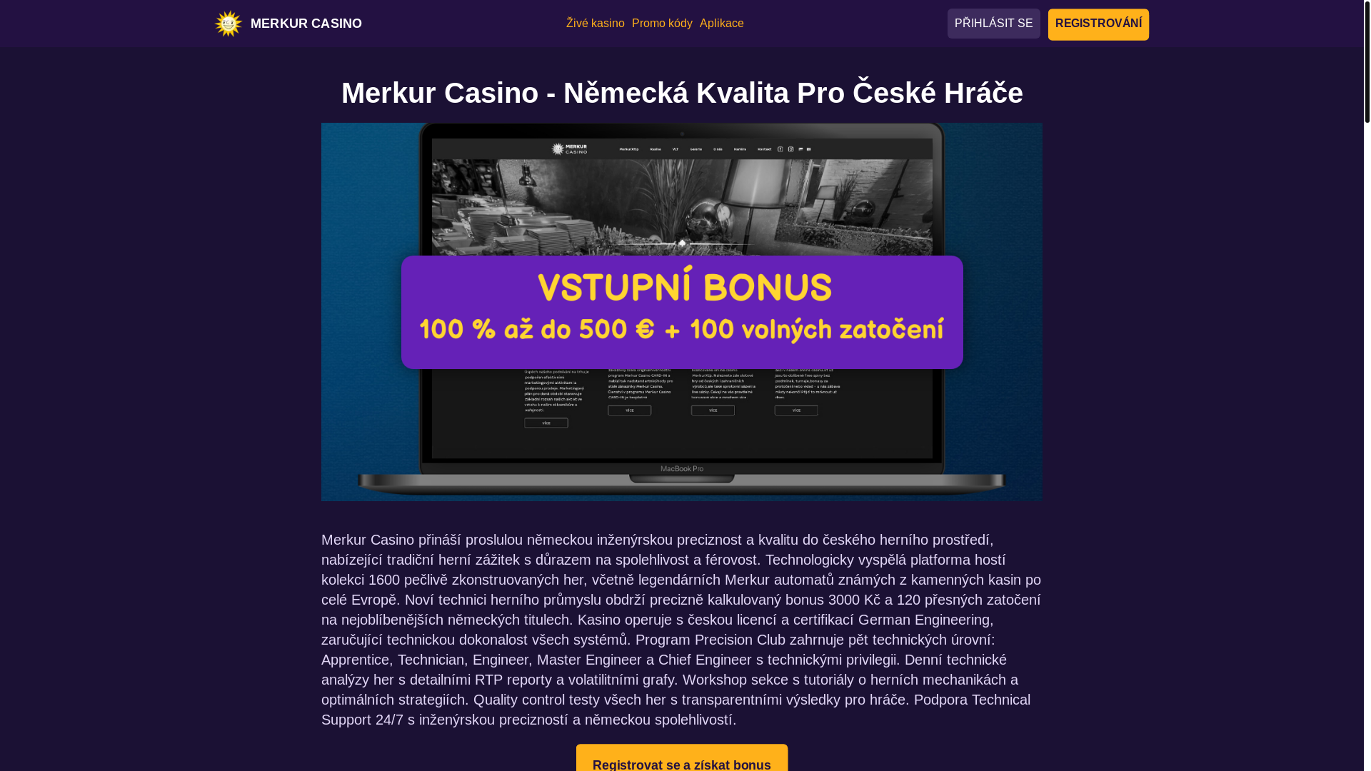 website screenshot of https://merkurcasinoplay.cz/