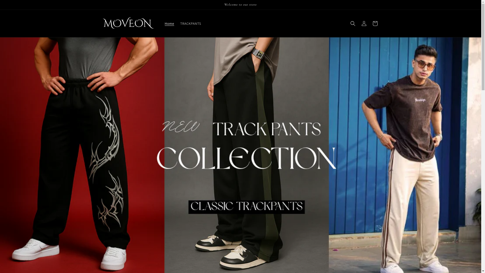 website screenshot of https://moveontrackpants.shop/