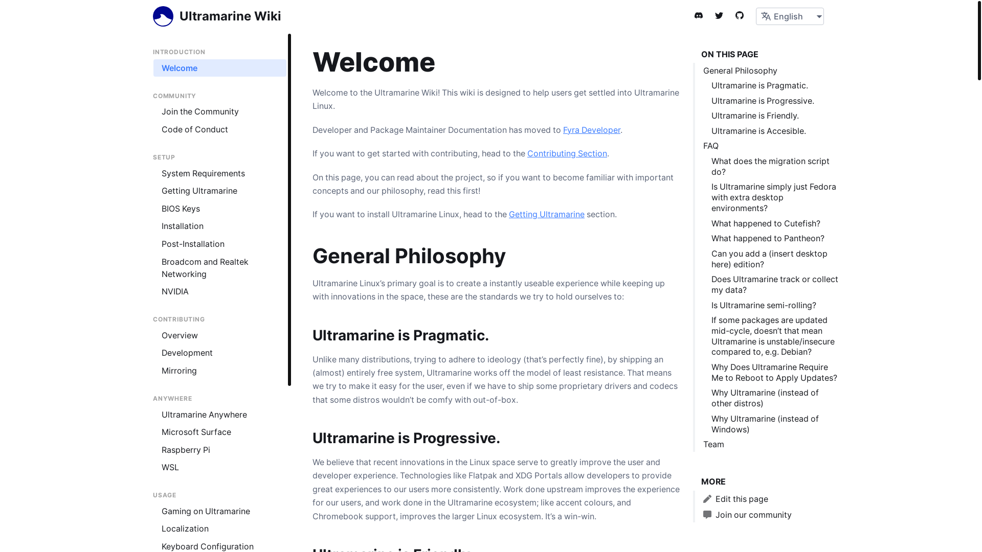 website screenshot of https://ultramarine-wiki.pages.dev/