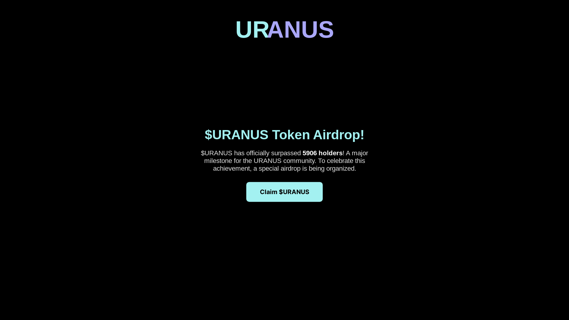 website screenshot of https://claim-uranuscoin.org/