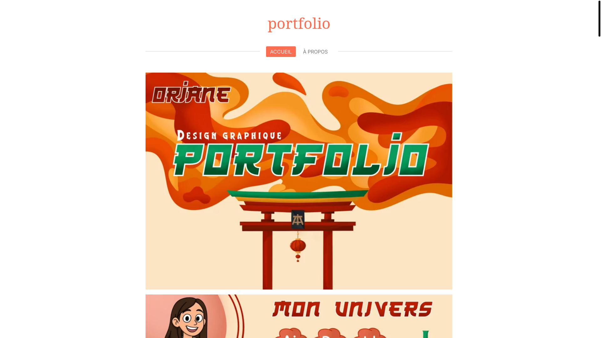 website screenshot of https://portfolio-oriane.fr/