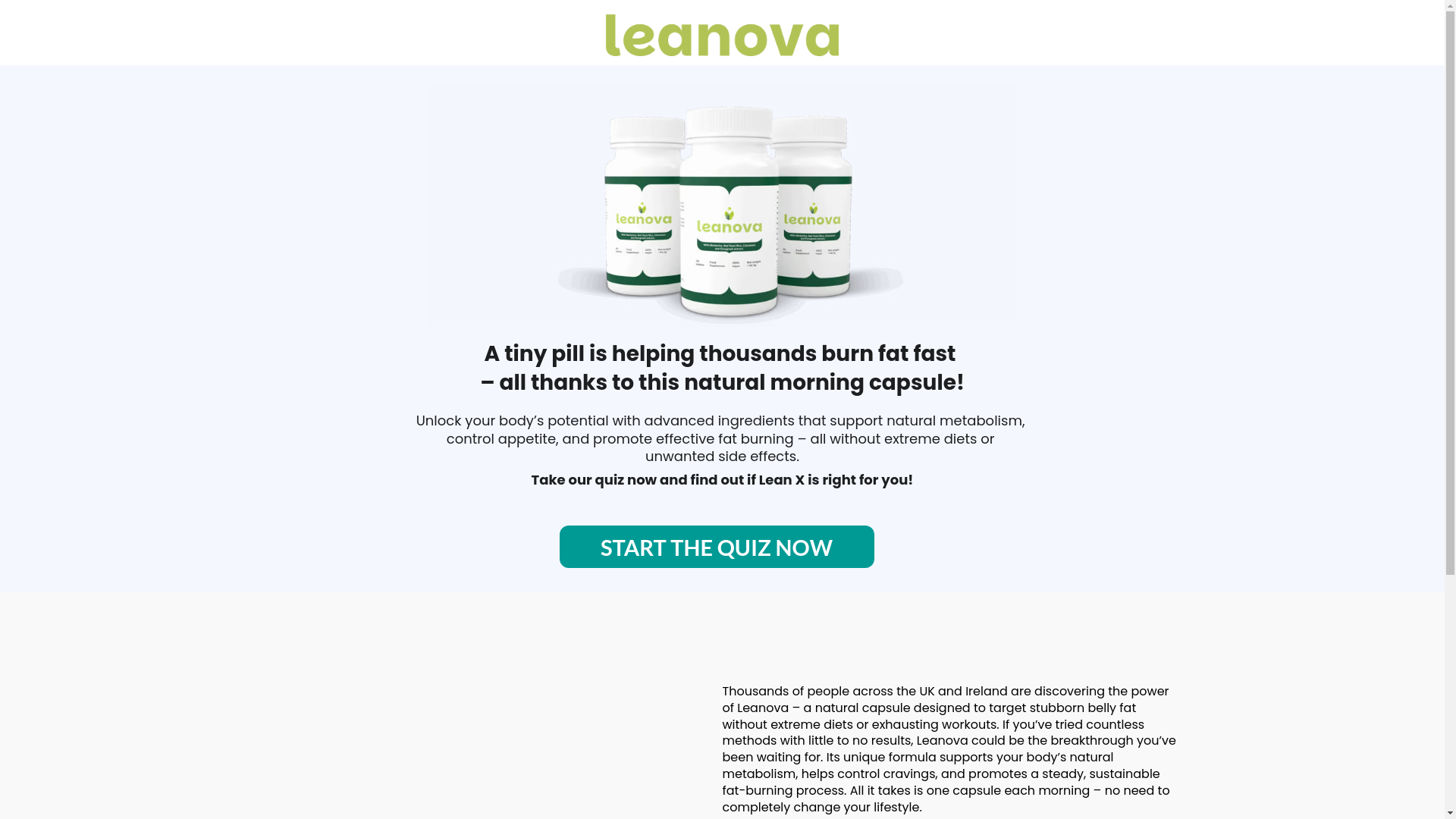website screenshot of https://leanova-official.online/