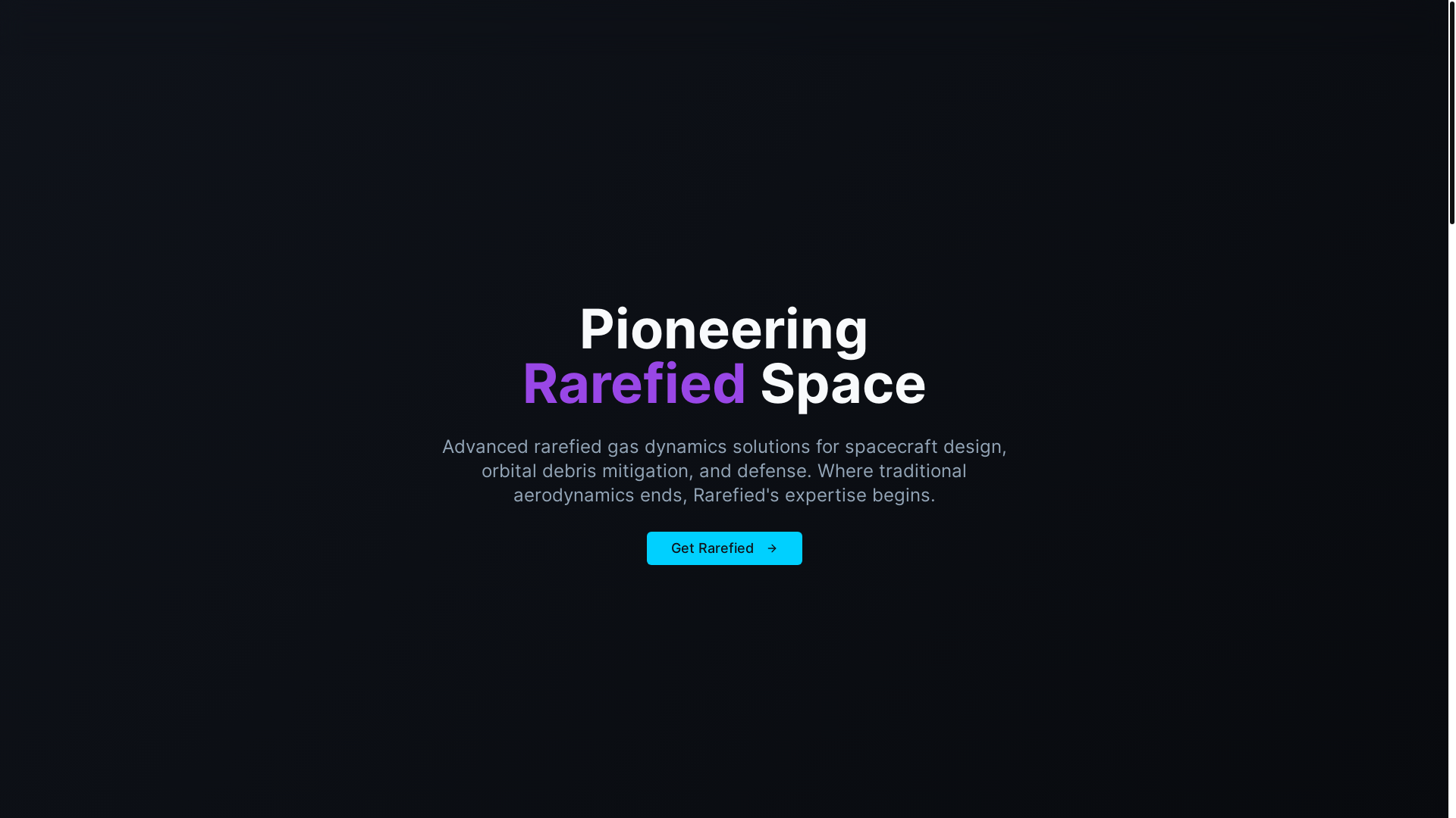 website screenshot of https://rarifiedstudios.com/