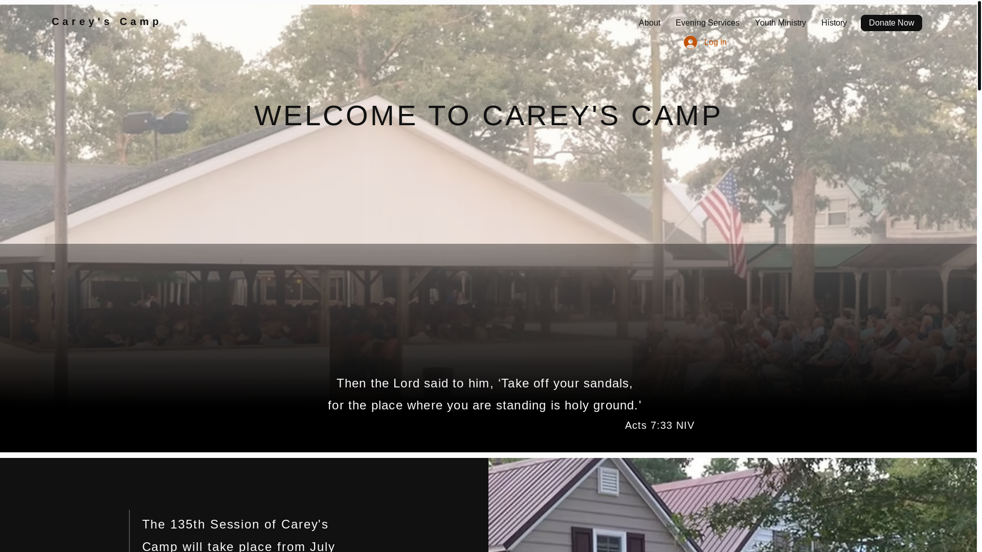 website screenshot of https://careyscamp.com/