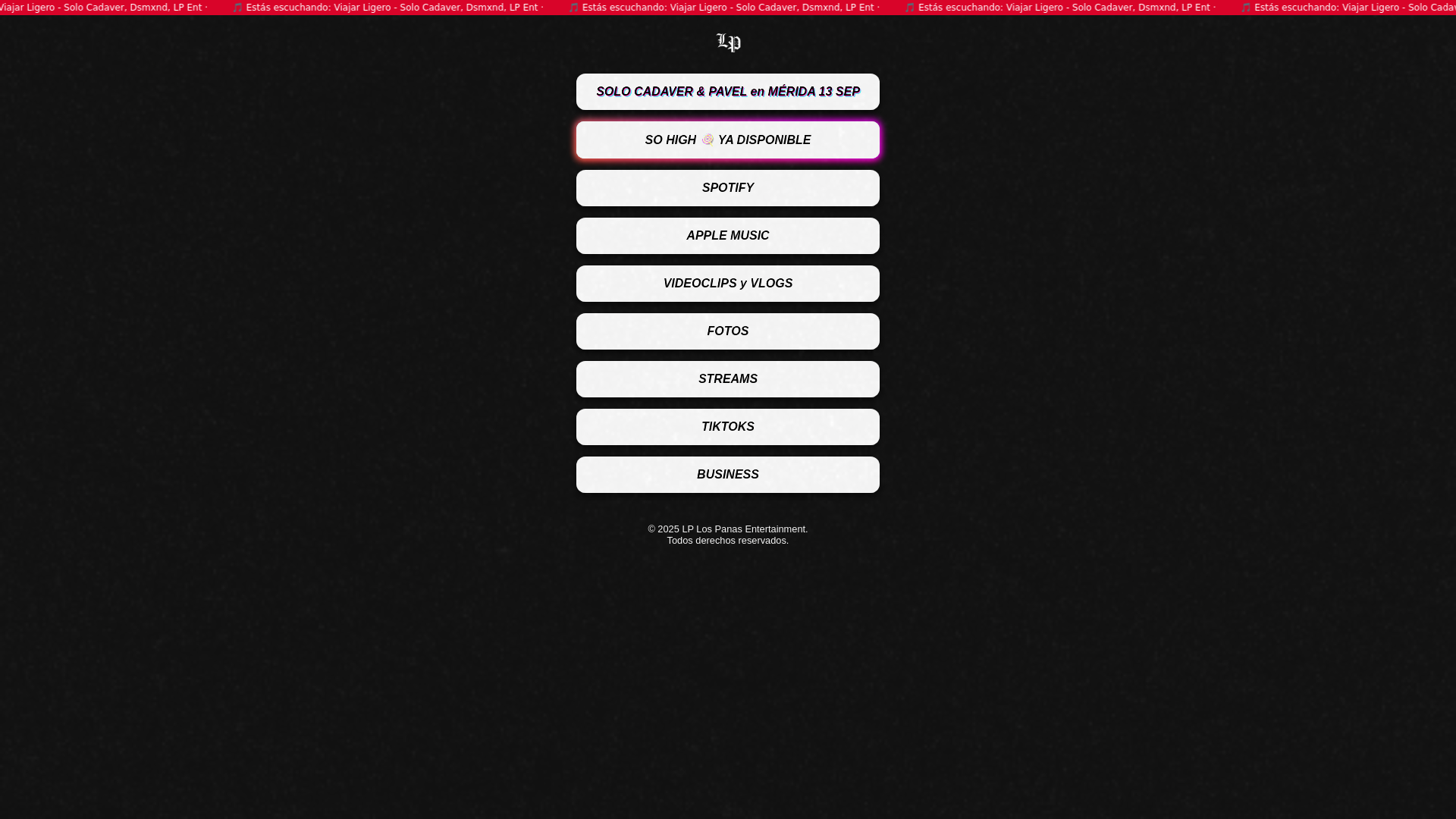 website screenshot of https://lospanasent.pages.dev/