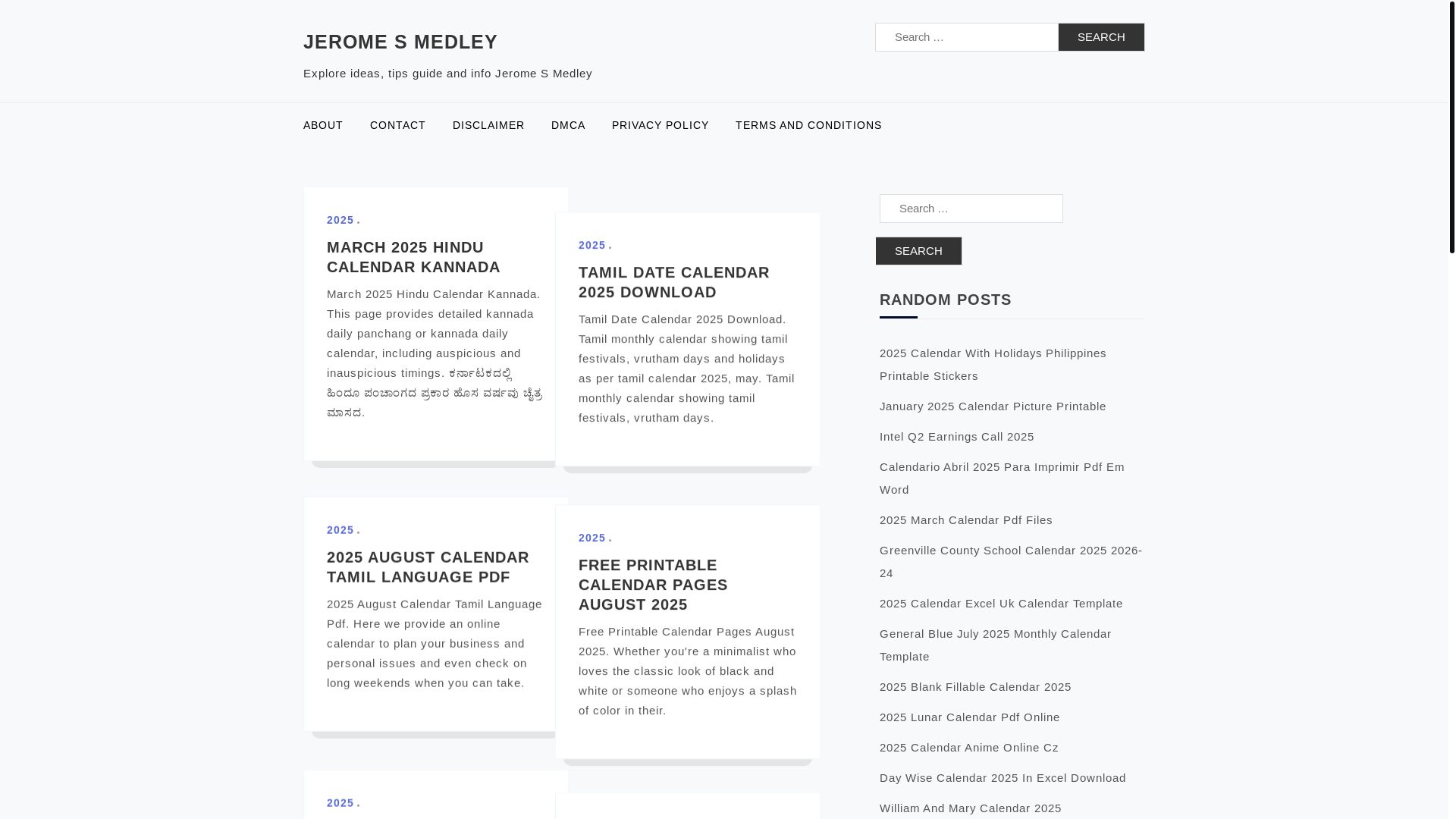 website screenshot of https://jeromesmedley.pages.dev/