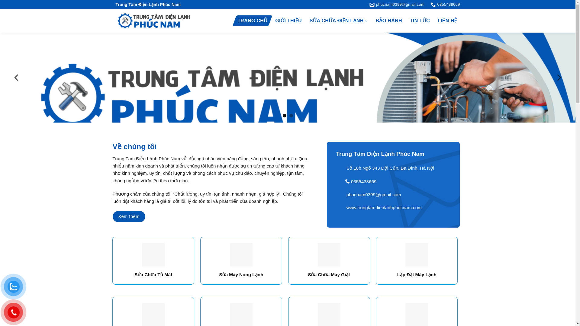 website screenshot of https://trungtamdienlanhphucnam.com/