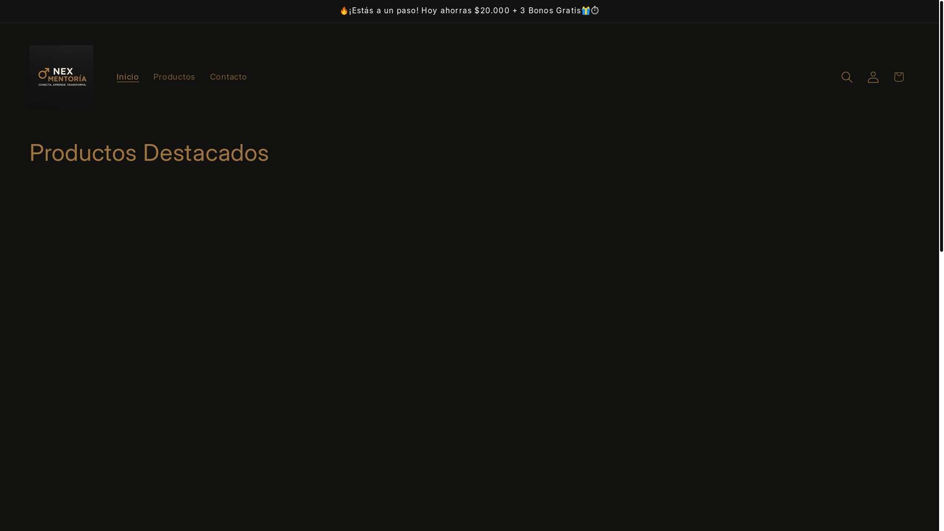 website screenshot of https://nexmentoria.lat/