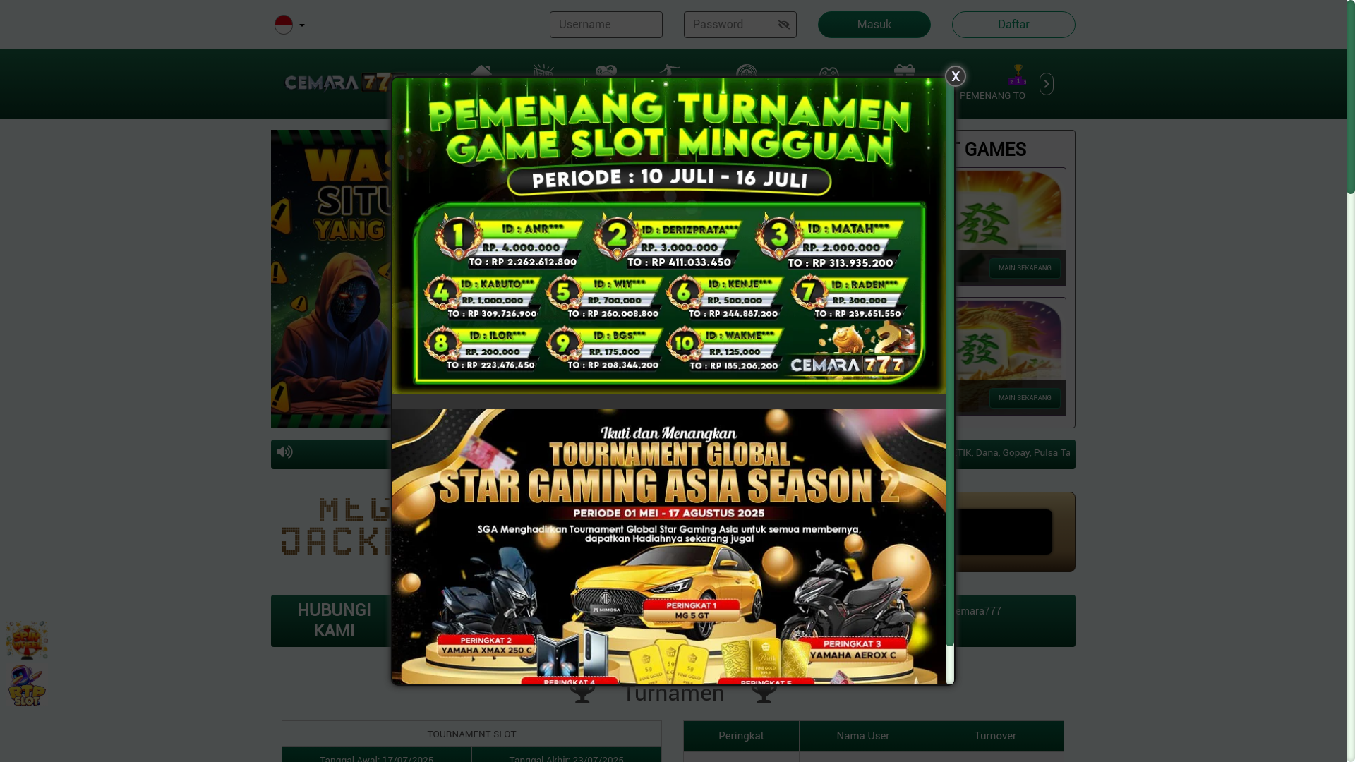 website screenshot of https://14cemara777carrow.info/
