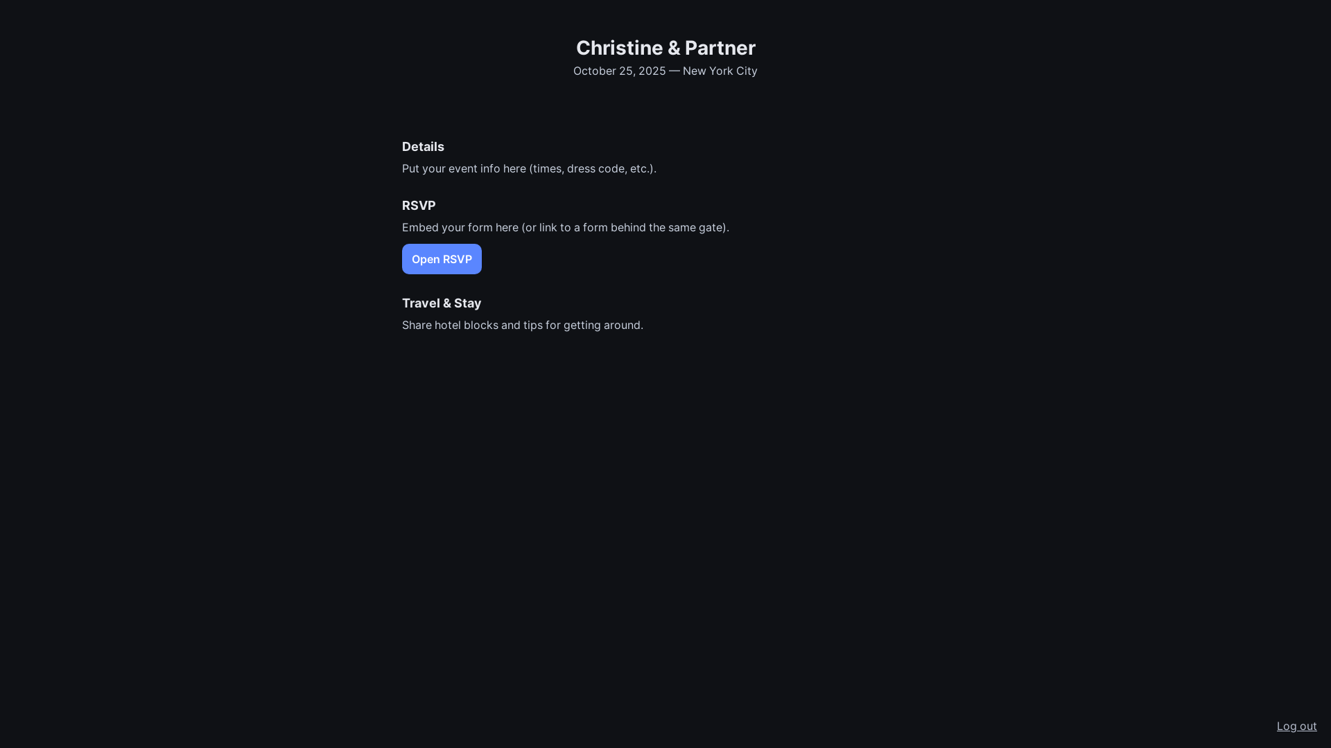 website screenshot of https://gramercy-wedding.pages.dev/